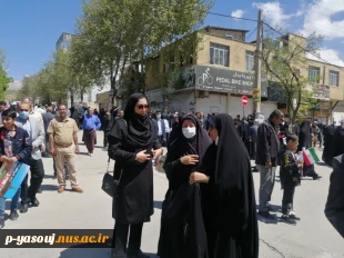 حضور رپیس و کارکنان دانشگاه فنی و حرفه ای استان کهگیلویه وبویراحمد در راه‍‍‍‍پیمایی روز جهانی قدس 3