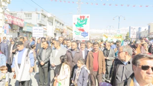 حضور پرشور دانشگاهیانِ دانشگاه ملی مهرات استان کهگیلویه و بویراحمد در راهپیمایی یوم الله 22بهمن 12